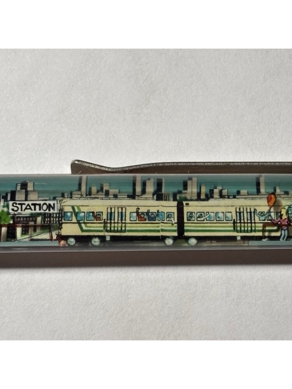 Chicago Take the El Train Floaty Pen "L" Rapid Elevated Transit Subway Car Moves